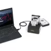 StarTech.com Base de acoplamiento para disco duro USB 3.2 Gen 2 a SATA de doble bahía, base para disco duro USB 10 Gbps, base de acoplamiento externa para SSD/HDD SATA I/II/III de 2,5/3,5 pulgadas, inserción de disco duro hot-swap, carga superior