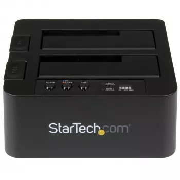 StarTech.com Duplicador de discos duros autónomo, clonador/copiador de HDD/SSD de doble bahía, base de acoplamiento USB 3.1 (10 Gbit/s) a SATA III HDD/SSD, base duplicadora de discos duros, clonador de discos duros