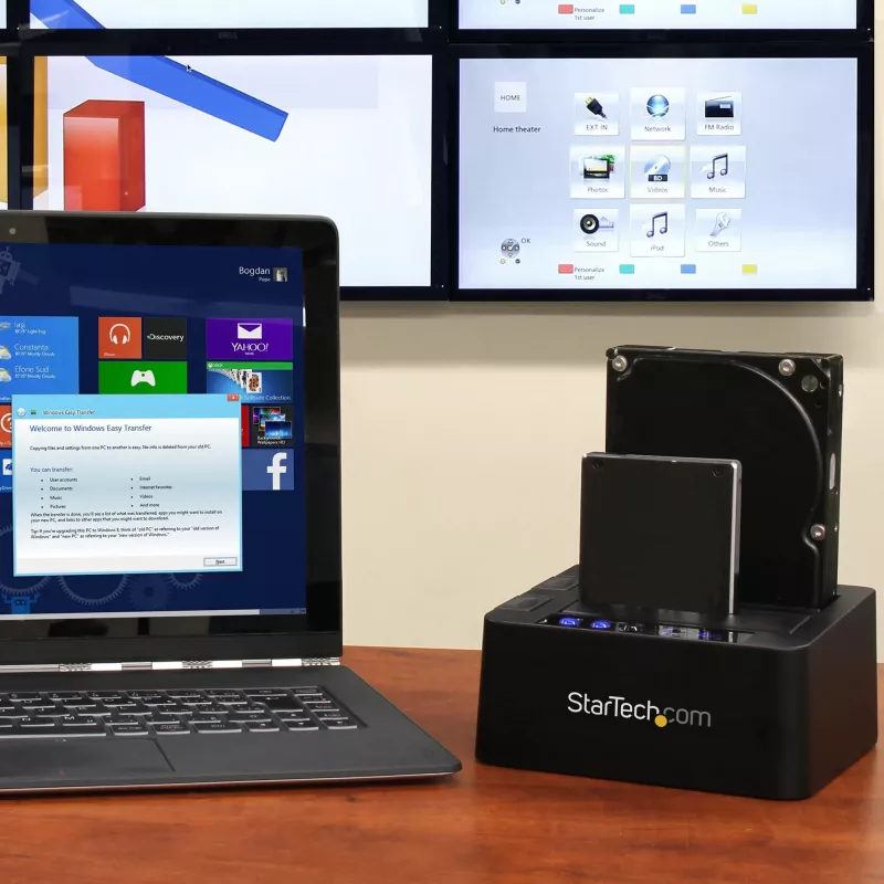 StarTech.com Duplicador de discos duros autónomo, clonador/copiador de HDD/SSD de doble bahía, base de acoplamiento USB 3.1 (10 Gbit/s) a SATA III HDD/SSD, base duplicadora de discos duros, clonador de discos duros