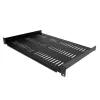 StarTech.com Bandeja de rack de servidor 1U - Bandeja en voladizo de montaje en rack universal ventilada para rack y armario de equipos de red de 19 pulgadas - Diseño duradero - Capacidad de peso 55 lb/25 kg - Bandeja de 12 pulgadas de profundidad, Negro