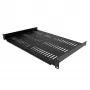 StarTech.com Bandeja de rack de servidor 1U - Bandeja en voladizo de montaje en rack universal ventilada para rack y armario de equipos de red de 19 pulgadas - Diseño duradero - Capacidad de peso 55 lb/25 kg - Bandeja de 12 pulgadas de profundidad, Negro