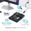 StarTech.com Duplicador y borrador autónomo de M.2 SATA y M.2 NVMe - Clonador/borrador de HDD/SSD para M.2 PCIe AHCI/NVMe, M.2 SATA, unidades SATA de 2,5/3,5 pulgadas - Borrador/duplicador de discos duros externo, TAA