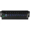 Hub USB 3.0 industrial de 10 puertos StarTech.com – Protección ESD y contra sobretensión~Hub USB 3.0 de 10 puertos – 5 Gbit/s – Hub USB-A industrial de metal con protección ESD y contra sobretensión – Montaje en carril DIN, pared o escritorio – Hub de expansión USB conforme a TAA