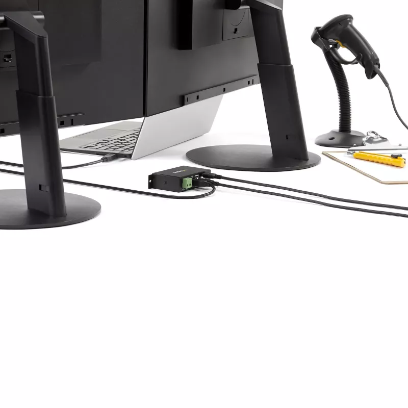 Hub USB 2.0 de 4 puertos StarTech.com - Hub USB-A industrial de metal - Montaje en carril DIN, pared o escritorio - Hub de datos USB - Hub de expansión USB conforme a TAA