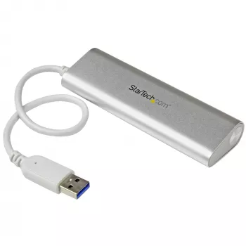 Hub USB de 4 puertos StarTech.com, USB A a 4 conectores USB-A, USB 5 Gbit/s, diseño robusto, alimentado por bus, hub USB 3.0 portátil para portátil