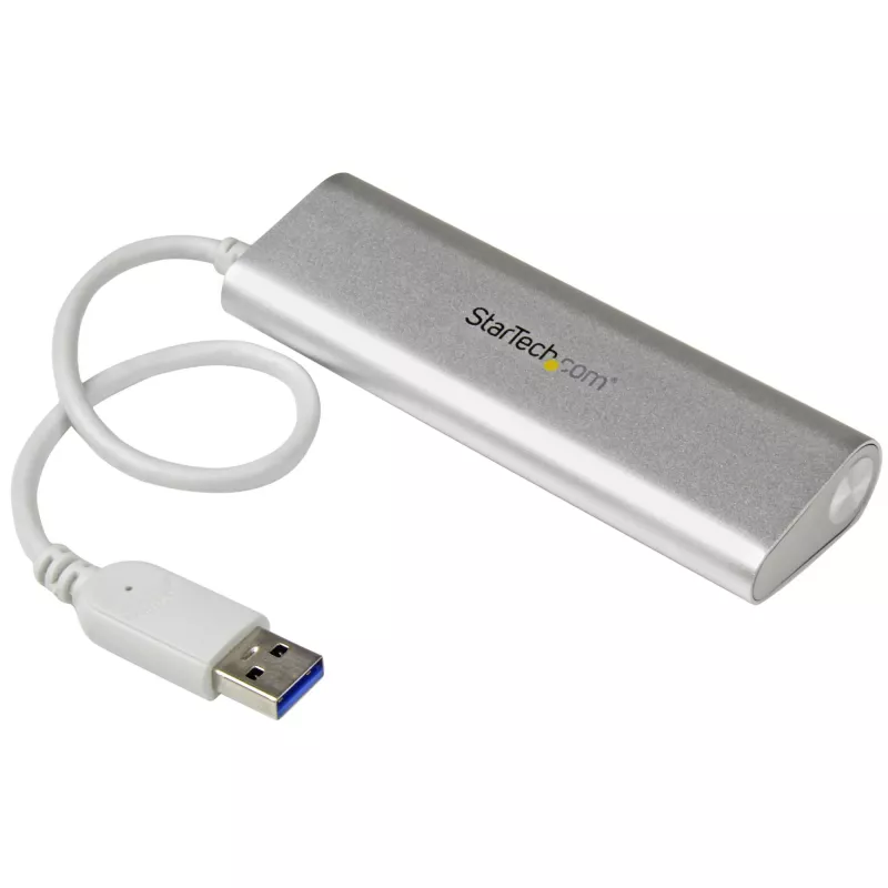 Hub USB de 4 puertos StarTech.com, USB A a 4 conectores USB-A, USB 5 Gbit/s, diseño robusto, alimentado por bus, hub USB 3.0 portátil para portátil