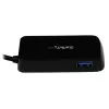 Mini hub USB 3.0 SuperSpeed de 4 puertos portátil StarTech.com - Negro~Mini hub USB 3.0 SuperSpeed de 4 puertos portátil - 5 Gbit/s - Negro