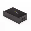 StarTech.com ST7200USBM hub USB 2.0 industrial de 7 puertos, carcasa metálica, protección ESD y contra sobretensiones, montaje en carril DIN/pared/escritorio, 7–24 V DC, conforme con TAA, negro