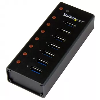 Hub USB 3.0 de 7 puertos StarTech.com - Carcasa de metal para escritorio o montaje en pared~Hub USB 3.0 de 7 puertos (5 Gbit/s) - Carcasa de metal para escritorio o montaje en pared