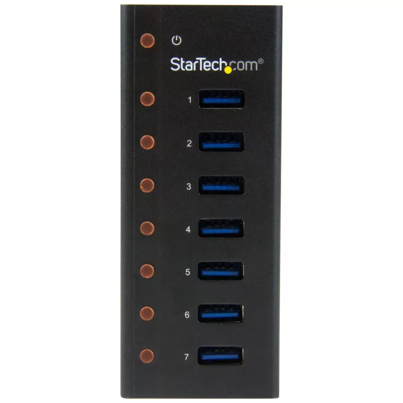 Hub USB 3.0 de 7 puertos StarTech.com - Carcasa de metal para escritorio o montaje en pared~Hub USB 3.0 de 7 puertos (5 Gbit/s) - Carcasa de metal para escritorio o montaje en pared