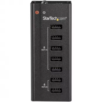 Estación de carga USB de 7 puertos StarTech.com con 5 conectores de 1 A y 2 de 2 A
