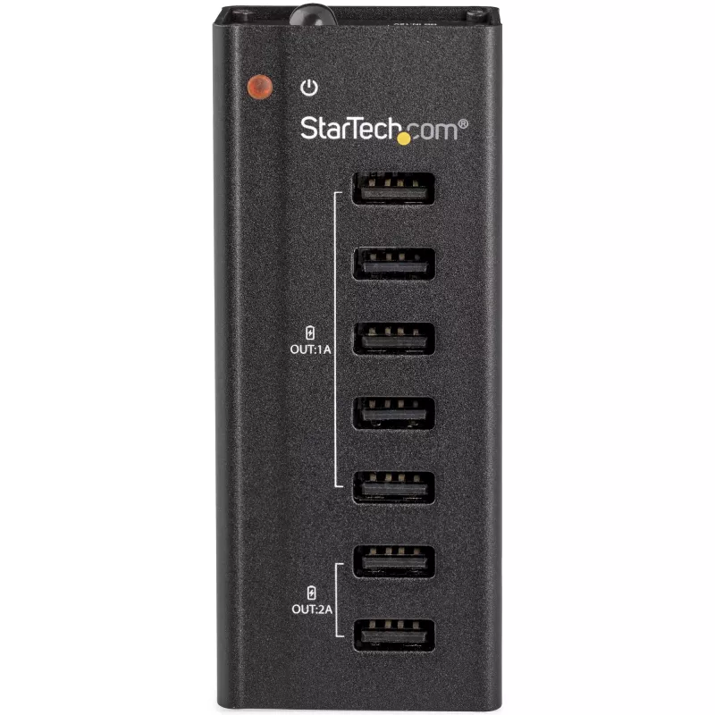 Estación de carga USB de 7 puertos StarTech.com con 5 conectores de 1 A y 2 de 2 A