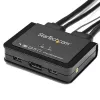 Switch KVM DisplayPort de 2 puertos StarTech.com – 4K 60 Hz – Switch KVM de escritorio compacto de doble puerto UHD DP 1.2 USB con cables de 1,2 m y audio – Alimentado por bus y conmutación remota – MacBook ThinkPad