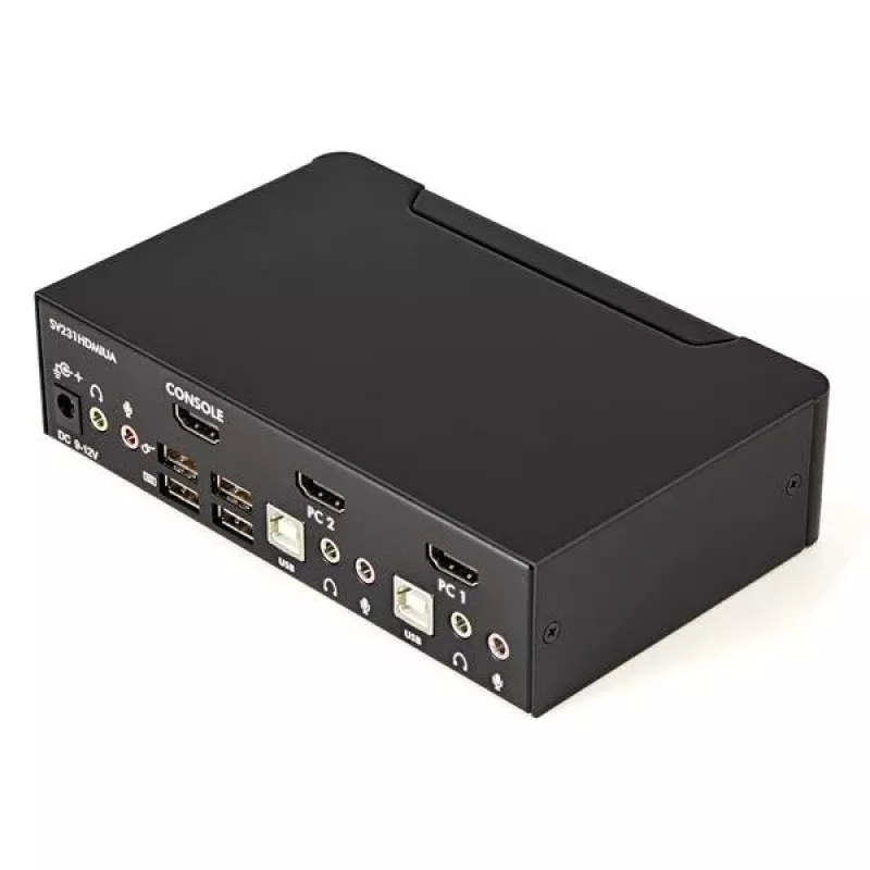 Switch KVM USB HDMI de 2 puertos StarTech.com con audio y hub USB 2.0