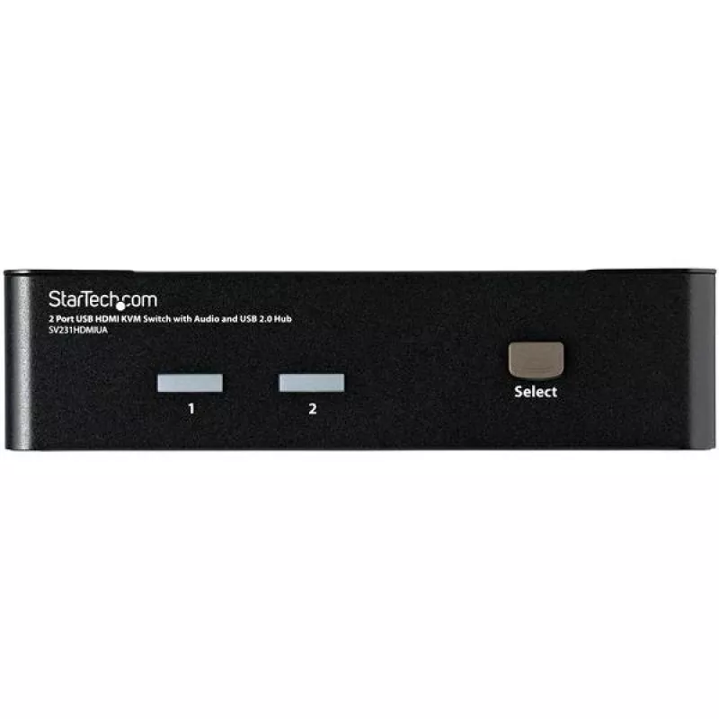 Switch KVM USB HDMI de 2 puertos StarTech.com con audio y hub USB 2.0