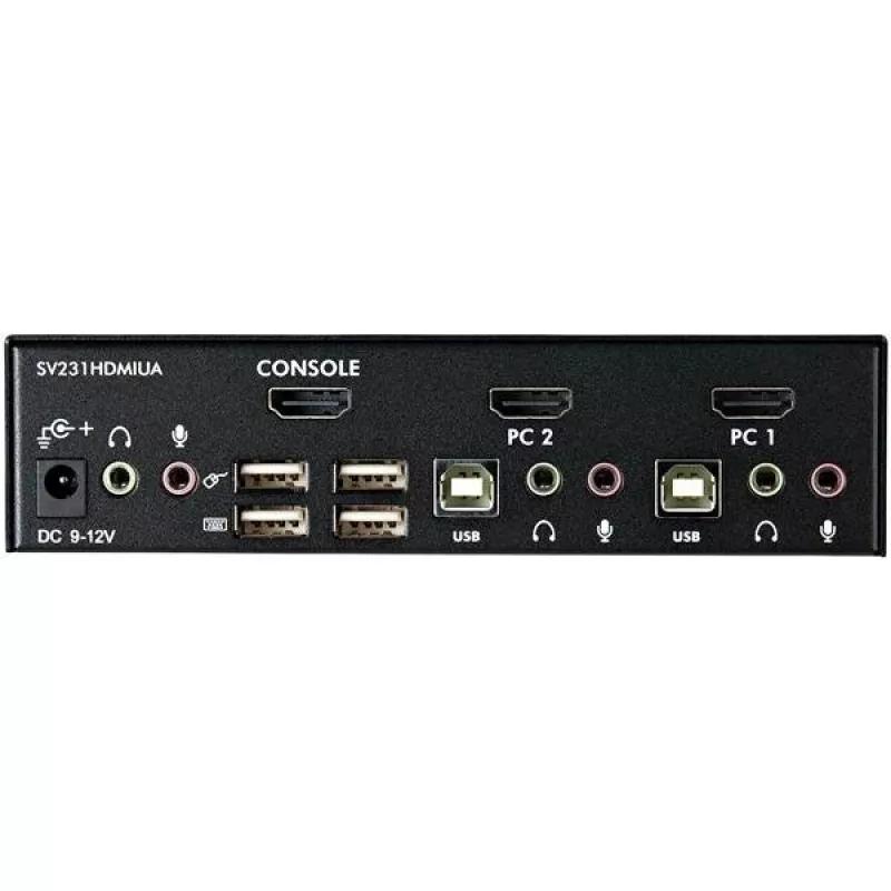 Switch KVM USB HDMI de 2 puertos StarTech.com con audio y hub USB 2.0