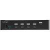 Switch KVM HDMI de 4 puertos StarTech.com – Monitor único 4K 60 Hz Ultra HD HDR – Switch KVM HDMI 2.0 de escritorio con hub USB 3.0 de 2 puertos (5 Gbit/s) y 4x USB 2.0 HID, audio – Conmutación por teclas de acceso rápido – TAA