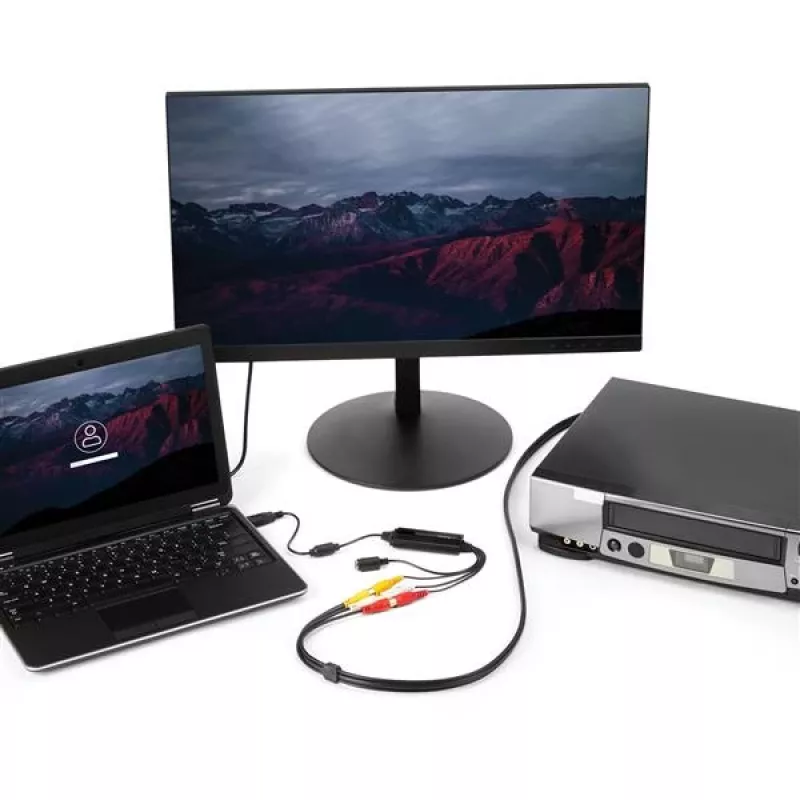 Cable adaptador de captura de vídeo USB StarTech.com – Cable de dispositivo de captura de vídeo S-Video/Composite a USB 2.0 SD – Compatibilidad con TWAIN – Convertidor analógico-digital para almacenamiento multimedia – Solo Windows