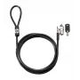 Cable de seguridad con llave HP 10 mm, 1,83 m, llave redonda, acero galvanizado, negro