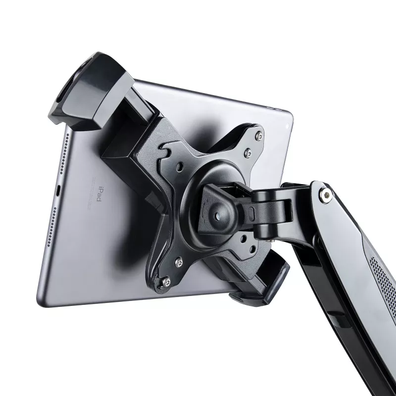 Adaptador de montaje VESA para tablets StarTech.com de 7,9 a 12,5 pulgadas – hasta 2 kg – patrón VESA 75x75/100x100 – soporte de pinza VESA universal antirrobo para tablet – soporte de tablet seguro – negro