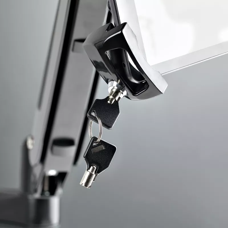 Adaptador de montaje VESA para tablets StarTech.com de 7,9 a 12,5 pulgadas – hasta 2 kg – patrón VESA 75x75/100x100 – soporte de pinza VESA universal antirrobo para tablet – soporte de tablet seguro – negro