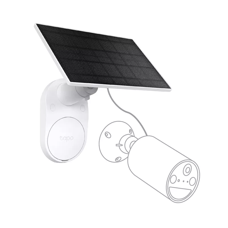TP-Link Tapo A201 panel solar, 2,5 W, IP65, cable de 4 m, para cámaras con batería Tapo