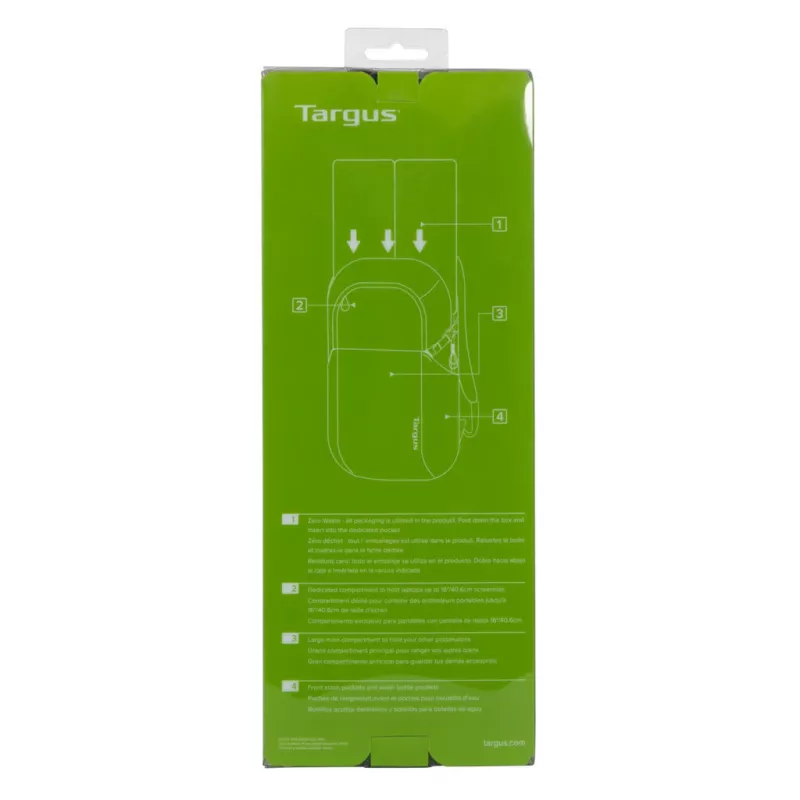 Targus TBB641GL EcoSmart Zero Waste mochila para portátil de 15–16 pulgadas, de plástico, negra
