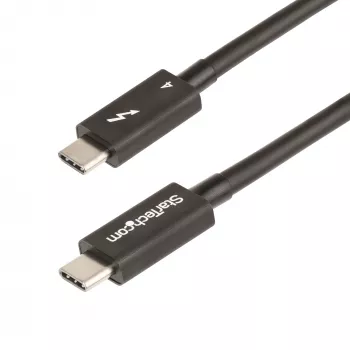 Cable Thunderbolt 4 de 3ft (1m) StarTech.com – 40 Gbit/s – 100 W PD – Vídeo 4K/8K – Cable Thunderbolt certificado por Intel – Compatible con USB4/Thunderbolt 3/USB 3.2/USB Type-C/DisplayPort