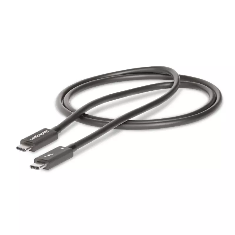 Cable Thunderbolt 4 de 3ft (1m) StarTech.com – 40 Gbit/s – 100 W PD – Vídeo 4K/8K – Cable Thunderbolt certificado por Intel – Compatible con USB4/Thunderbolt 3/USB 3.2/USB Type-C/DisplayPort
