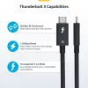 Cable Thunderbolt 5 de 3ft (1m) StarTech.com, 80 Gbit/s/Hasta 120 Gbit/s, 240 W PD, 8K 60 Hz, cable Thunderbolt certificado – Compatible con Thunderbolt 4/USB4/USB-C