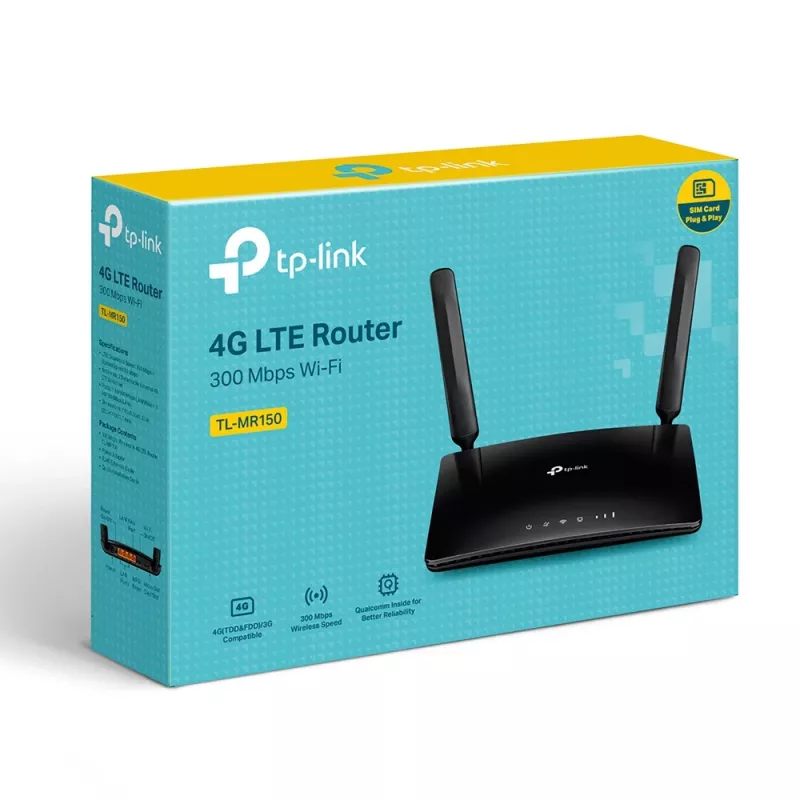 Router Wi-Fi TP-Link TL-MR150 Fast Ethernet banda única (2,4 GHz) 4G negro
