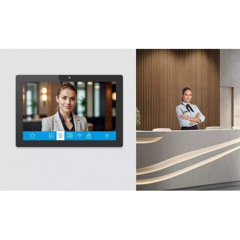 iiyama TW1023ASC-B3P pantalla de señalización diseño kiosco 25,6 cm (10,1 inch) Wi-Fi 385 cd/m² WXGA negro pantalla táctil procesador integrado Android 24/7