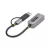 StarTech.com adaptador USB-C a Ethernet 2.5GbE con convertidor USB-A, NIC NBASE-T, USB 3.0 Type-C 2.5/1G red multivelocidad, compatible con Thunderbolt, Windows y Mac