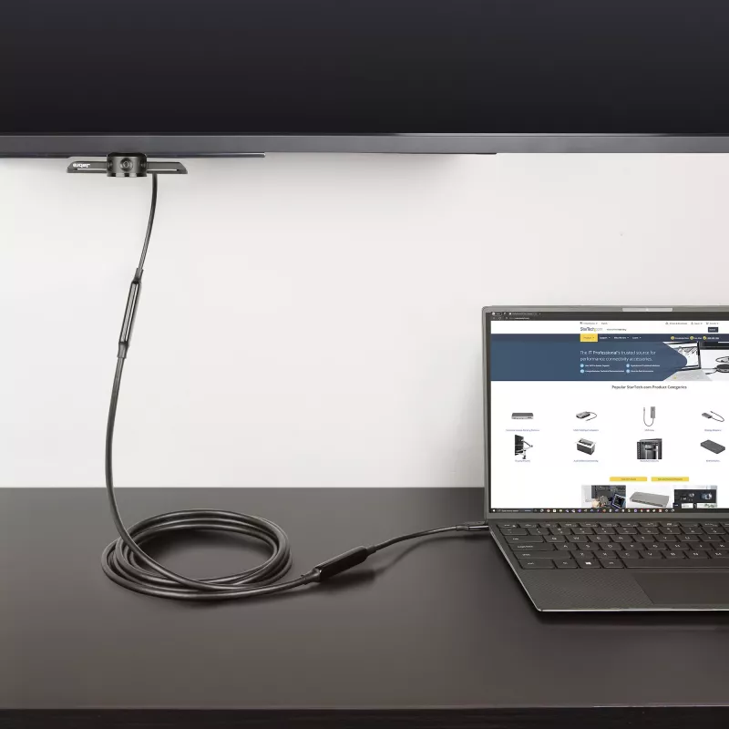 StarTech.com cable USB-C activo de 3 m (10 ft), USB 3.2 Gen 2 10 Gbit/s, cable largo de transferencia de datos USB Type-C, 60 W Power Delivery, 8K 60 Hz, modo alternativo DP 1.4 con HBR3/HDR10/MST/DSC 1.2/HDCP 2.2 – cable USB-C a USB-C
