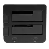 StarTech.com base de acoplamiento para discos duros USB 3.0 a SATA e IDE de doble bahía, base para discos duros USB, base de acoplamiento externa para SSD/HDD SATA I/II/III e IDE (40 pines) de 2,5/3,5 pulgadas, bahías de disco duro de intercambio en caliente, carga superior