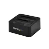 StarTech.com base de acoplamiento para discos duros USB 3.0 a SATA e IDE de doble bahía, base para discos duros USB, base de acoplamiento externa para SSD/HDD SATA I/II/III e IDE (40 pines) de 2,5/3,5 pulgadas, bahías de disco duro de intercambio en caliente, carga superior