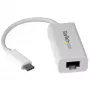 StarTech.com adaptador de red USB-C a Gigabit - blanco, con cable, USB Type-C, Ethernet, 5000 Mbit/s, blanco