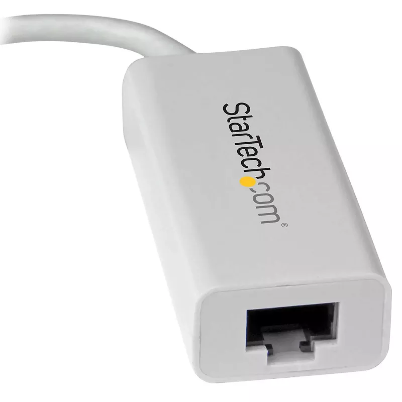 StarTech.com adaptador de red USB-C a Gigabit - blanco, con cable, USB Type-C, Ethernet, 5000 Mbit/s, blanco