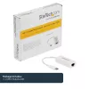 StarTech.com adaptador de red USB-C a Gigabit - blanco, con cable, USB Type-C, Ethernet, 5000 Mbit/s, blanco