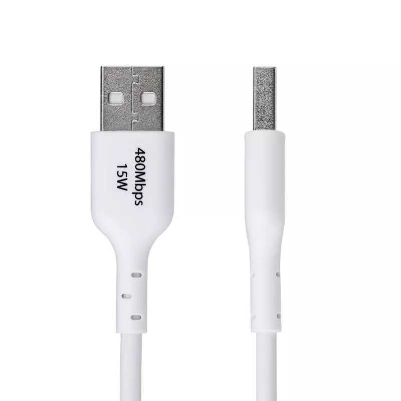 StarTech.com cable de carga USB-A a USB-C de 2m, carga y sincronización, 3A, USB 2.0, funda de TPE - cable de carga USB blanco