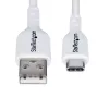 StarTech.com cable de carga USB-A a USB-C de 2m, carga y sincronización, 3A, USB 2.0, funda de TPE - cable de carga USB blanco