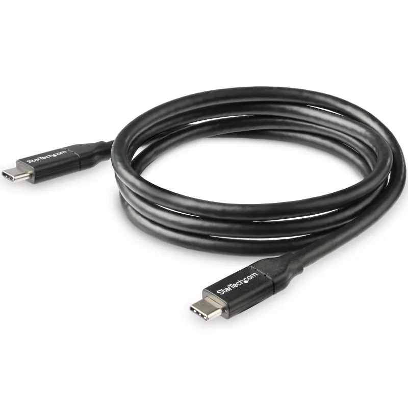 StarTech.com cable USB-C a USB-C con 5A PD – M/M – 1 m – USB 2.0 – certificado USB-IF