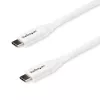 StarTech.com cable USB-C a USB-C con 5 A PD – M/M – blanco – 2 m – USB 2.0 – certificado USB-IF
