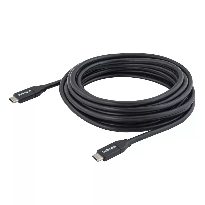StarTech.com cable USB-C con Power Delivery (5A) - M/M - 4 m (13 pies) - USB 2.0 - certificado USB-IF