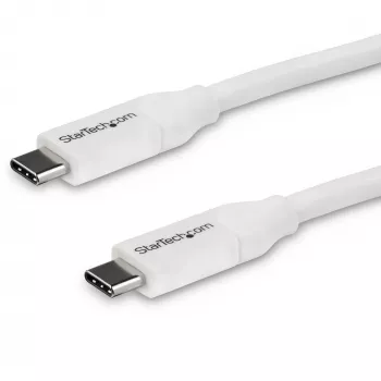 StarTech.com cable USB-C a USB-C con 5A PD - M/M - blanco - 4 m - USB 2.0 - certificado USB-IF