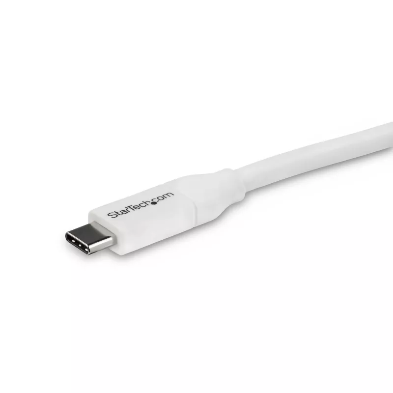 StarTech.com cable USB-C a USB-C con 5A PD - M/M - blanco - 4 m - USB 2.0 - certificado USB-IF