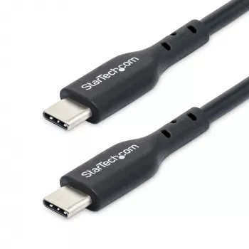 StarTech.com Cable de carga USB-C de 1 m (3 ft), cable USB-C, cable de carga para portátil USB 2.0 Type-C, 60W 3A Power Delivery, funda de TPE, cable de datos USB-C, M/M
