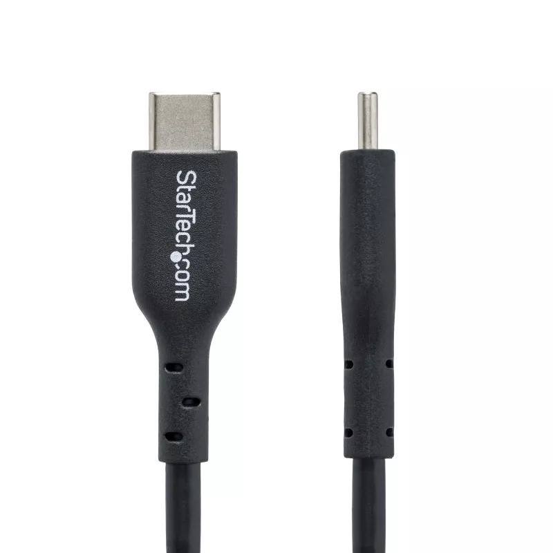 StarTech.com Cable de carga USB-C de 2 m, cable USB-C, cable de carga para portátil USB 2.0 Type-C, 60 W 3 A Power Delivery, funda de TPE, cable de transferencia de datos USB-C, M/M