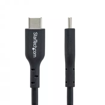StarTech.com Cable de carga USB-C de 3 m (9.8 ft), cable USB-C, cable de carga para portátil USB 2.0 Type-C, 60W 3A Power Delivery, funda de TPE, cable de transferencia de datos USB-C, M/M