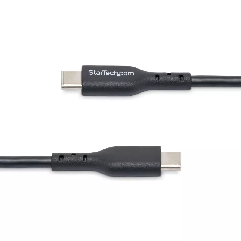 StarTech.com Cable de carga USB-C de 3 m (9.8 ft), cable USB-C, cable de carga para portátil USB 2.0 Type-C, 60W 3A Power Delivery, funda de TPE, cable de transferencia de datos USB-C, M/M